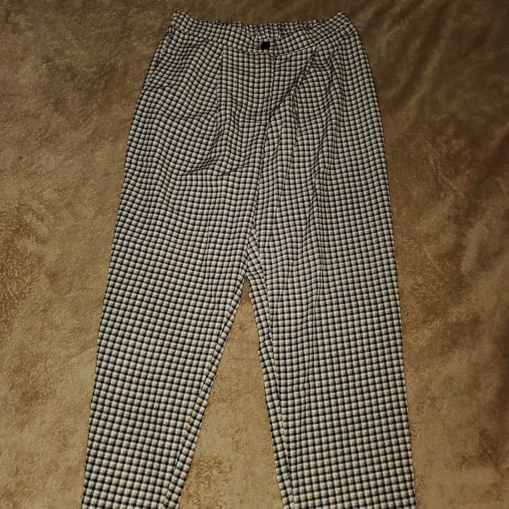 H&M PLAID DRESS PANTS - SIZE L